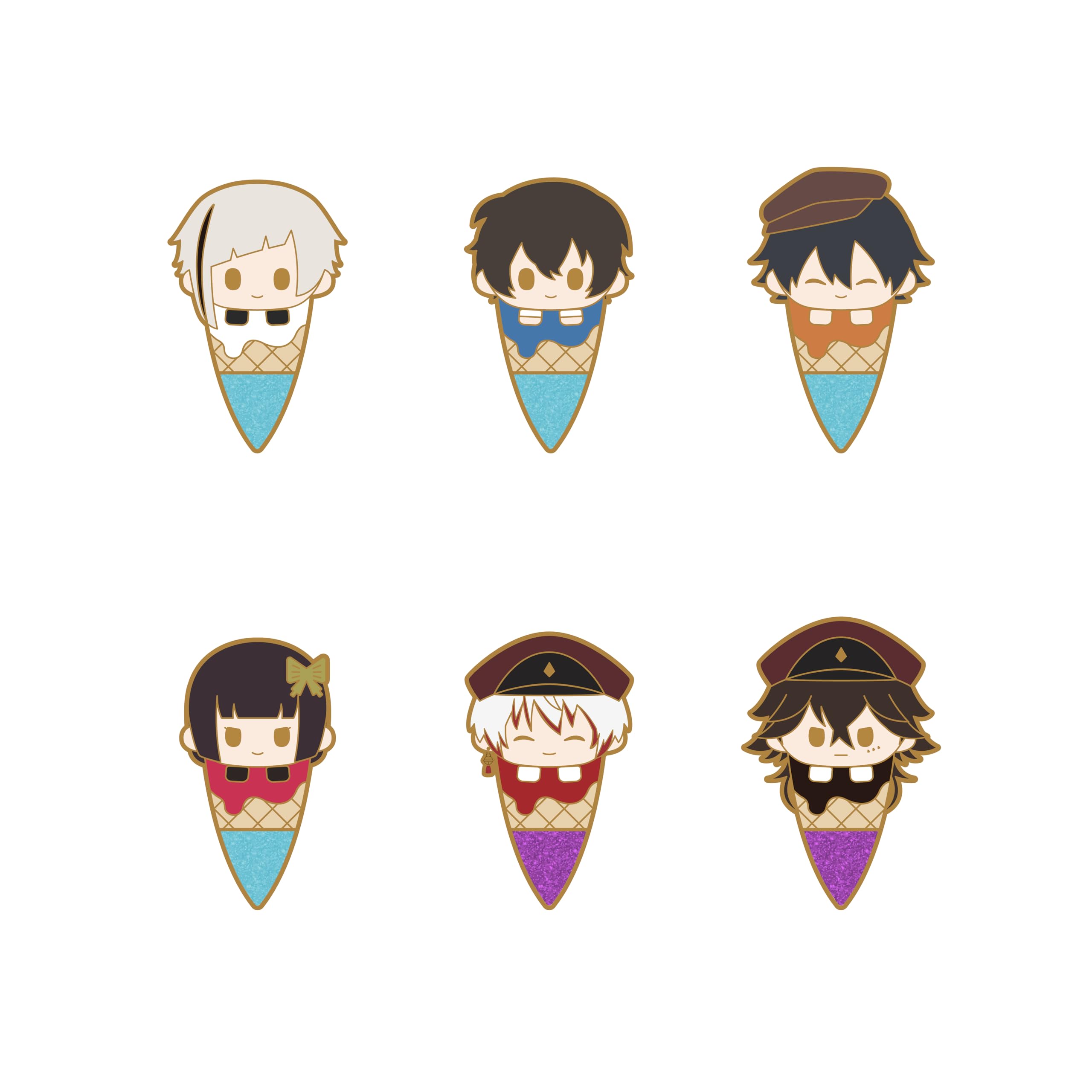 

Bungo Stray Dogs Ледяные значки с тапиокой Коробка Том 1 6 штук