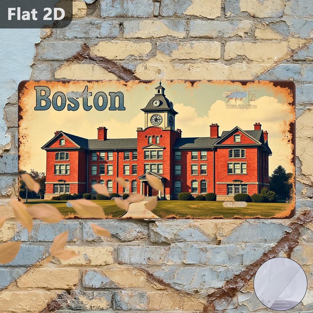 D Flat pc Vintage Wall Sign Suitable for Use in the Living Room Bar Garage UV Printed Retro Metal Plaque with Suitable