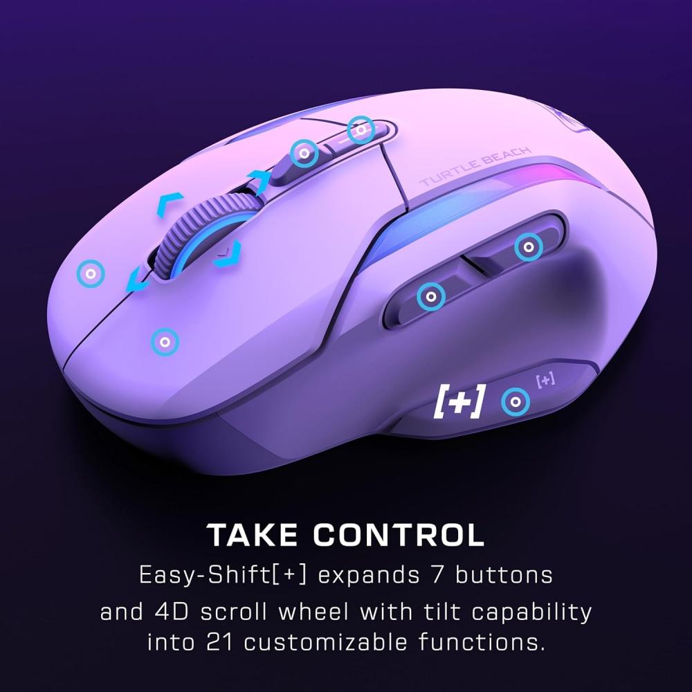 Turtle Beach Gaming Mouse 2.4g Bluetooth 26k Dpi 650ips Mmo Rts Macro Kone Ii
