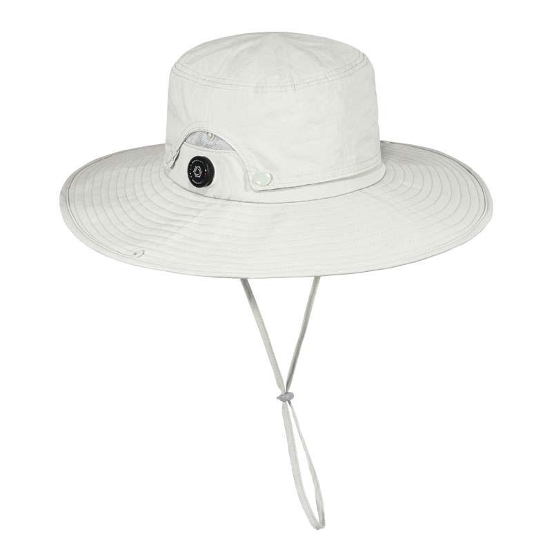 Summer hat top removable big brim bucket hat men's rotating buckle adjustment sun protection cap outdoor mountaineering fishing sun hat