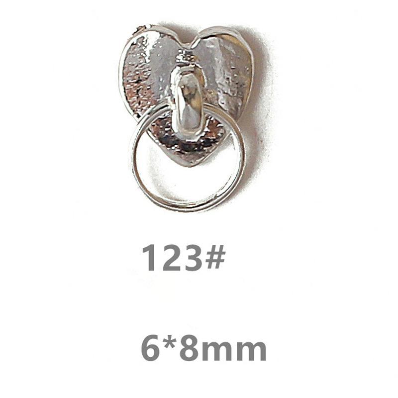 100 szt. 3D Punk Srebrne/Białe/Czarne/Złote Metalowe Części Manicure Akcesoria Dekoracja Paznokci Stop Retro Koło Paznokcie Ozdoby do Paznokci