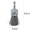 3 Styles Steel Wire Brush Disc Polishing Wheel Hex Shank Brushes Rotary Metal Polishing Cleaning Rust Corrosion Accessories
