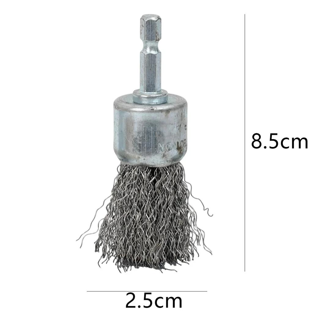 3 Styles Steel Wire Brush Disc Polishing Wheel Hex Shank Brushes Rotary Metal Polishing Cleaning Rust Corrosion Accessories