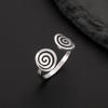 Cazador Swirl Spiral Rings for Women Stainless Steel 2026 Trend Geometric Adjustable Finger Rings Jewelry Party Birthday Gift
