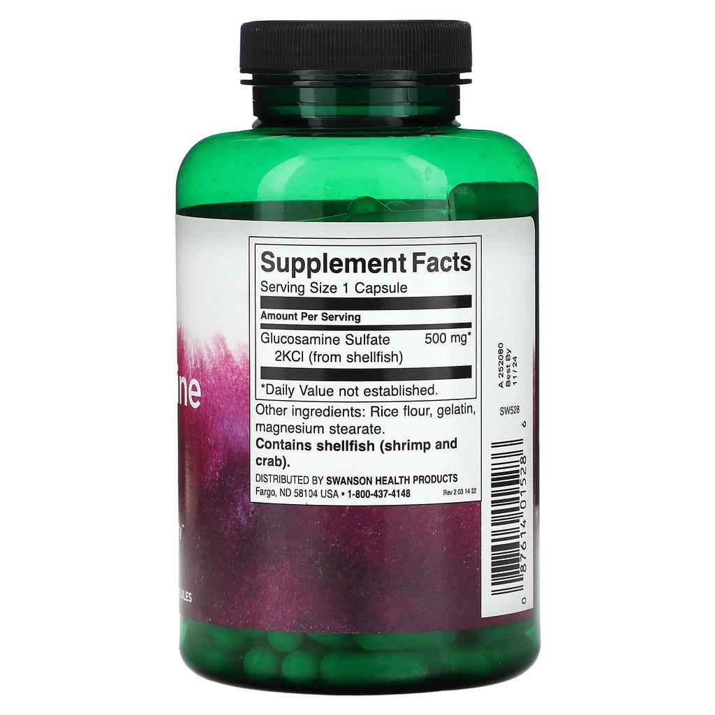 Glucosamine Sulfate 2Kci, 500Mg, 250 Capsules