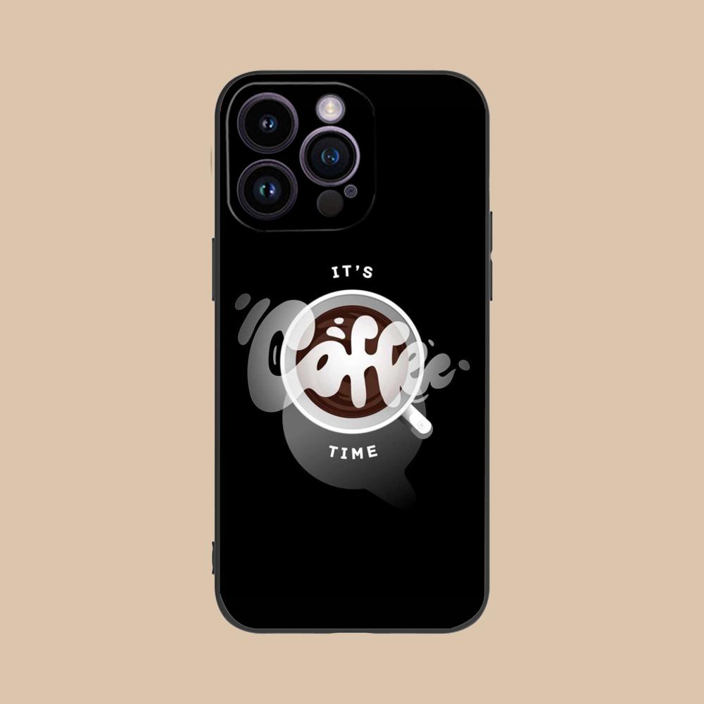 Coffee Beans Matte TPU Mobile Phone Case for iPhone 17 16 15 14 13 12 11 X XR XS 8 7 Air Pro Max Plus Mini Colorful Cover