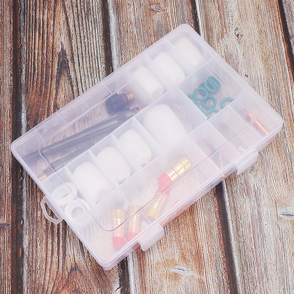 30pcs TIG Glass Cup 4#12# Gas Lens Collet Body Back Cap for WP92025 TIG Welding Torch (30pcs )