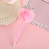 1pc Furry Pom Ballpoint Pen Point Office School Supplies for Writing Comfortable Grip Stationery School Office Supplies Student Prize Gift Writing Too
