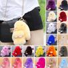 Plush Bunny Keychain Women Fur Angel Rabbit Key Ring Hare Plush Dolls Toy Girls Bag Car Key Pendant