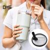 2 Pcs 40 Oz Tumbler Straw Lid with 2 Straws Leak-proof Reusable Replacement Lids Odor-free Dustproof Straw Lid for Stanley Tumbler