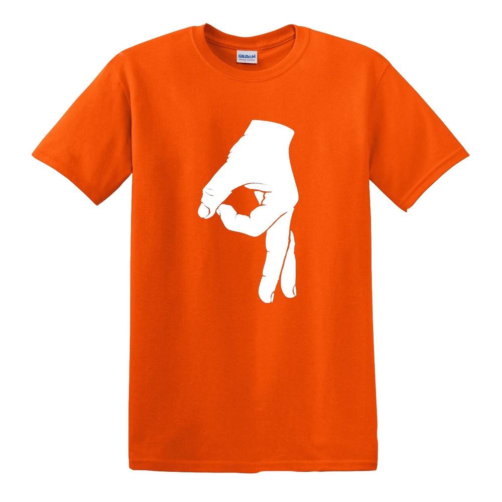 Circle hand game mens tshirt funny be seeing you meme joke design top tee 2XL