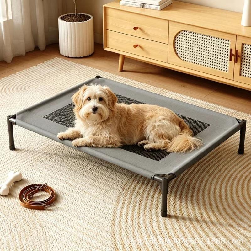 Summer breathable pet marching bed, moisture resistant off the ground, cat and dog beds, small and medium-sized dog beds