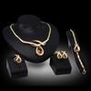 Alloy Jewelry Set, Gold-plated Necklace, Earrings, Four-piece Set, Women's Jewelry Set.
