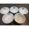 Rice Bowl 5-piece Set Floral Pattern Ceramic