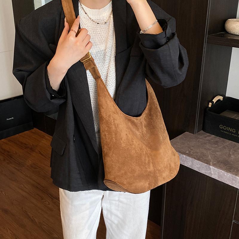 Women's High Capacity Pu Leather Shoulder Bag Winter New Fashion Retro Hobo Bag Luxury Brand Designer Handbags