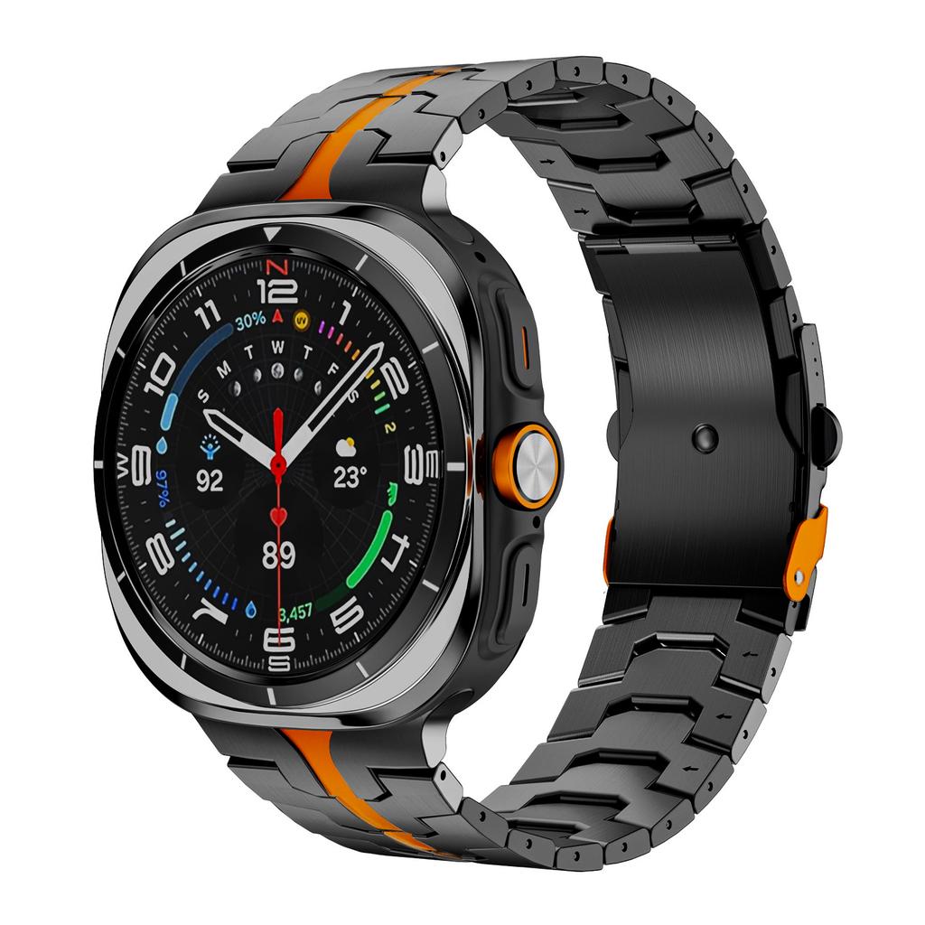 For Samsung Galaxy Watch Ultra (2025) 47mm/Watch Ultra 47mm Stainless Steel Watch Band Folding Buckle Wrist Strap