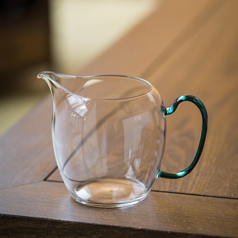 Japanese Thickened Transparent Gongdao Cup: Glass Side-Handle Serving Pitcher for Kung Fu Tea