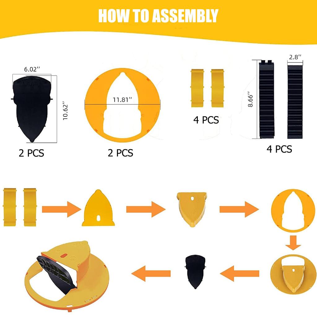 Pułapka na myszy i szczury z pokrywą, Narzędzie do łapania myszy, Styl z klapą zapadkową, Wielokrotne łapanie, Automatyczne resetowanie, Wewnątrz i na zewnątrz, Kompatybilna z wiadrem 5-galonowym