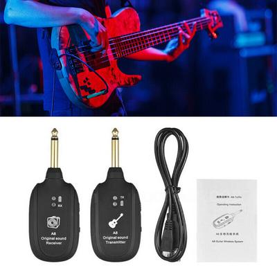 A8 uhf conjunto receptor transmissor de guitarra sem fio 730mhz 50m faixa para guitarras elétricas baixo violino
