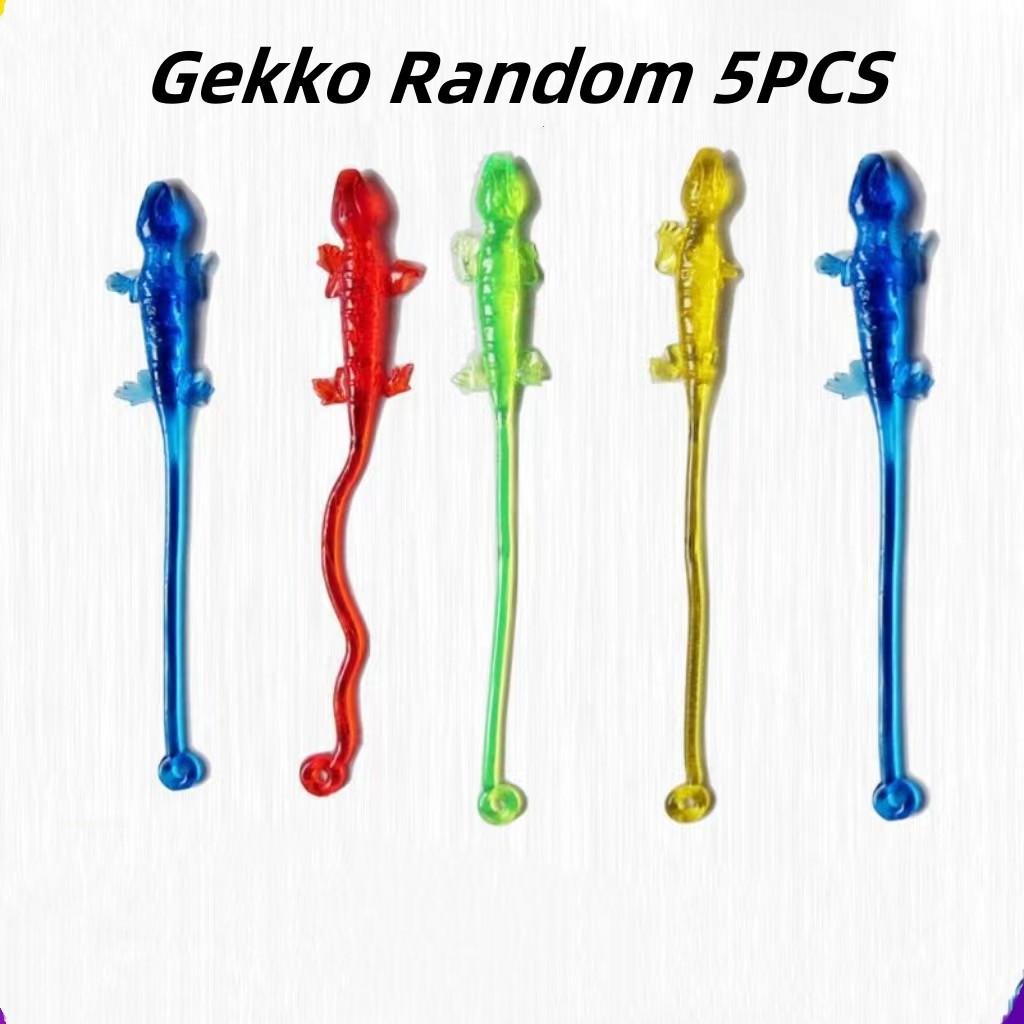 5/10/20 PCS Elastic Reptile Toys Christmas Gifts Sticky Fidget Stuffing Kids Gecko Funny Target Ball