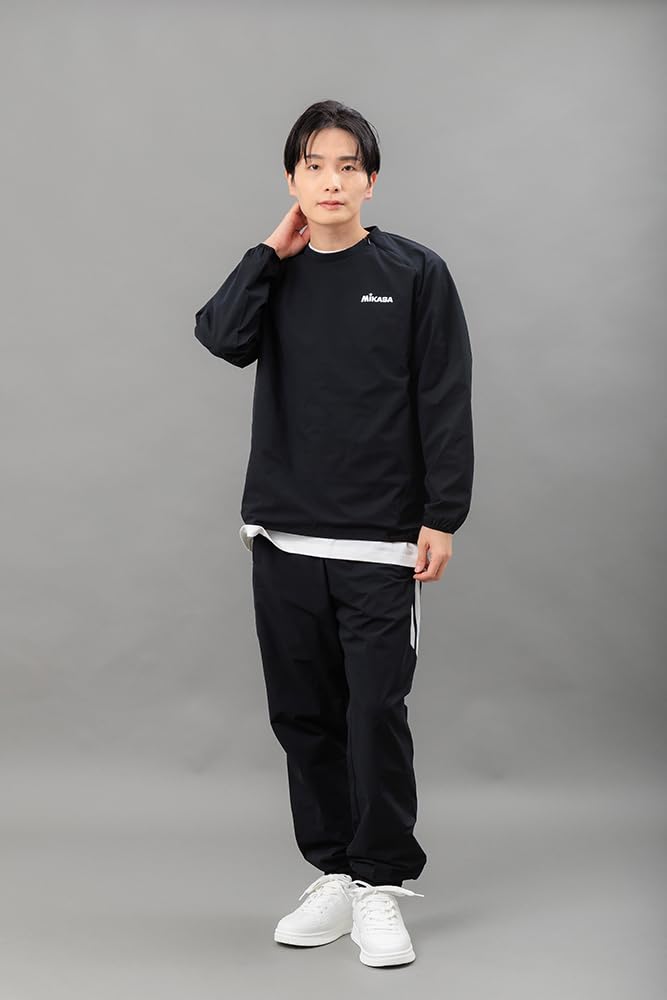 MIKASA Long Sleeve Size Small Piste, Black, (Unisex), 2611-BKS