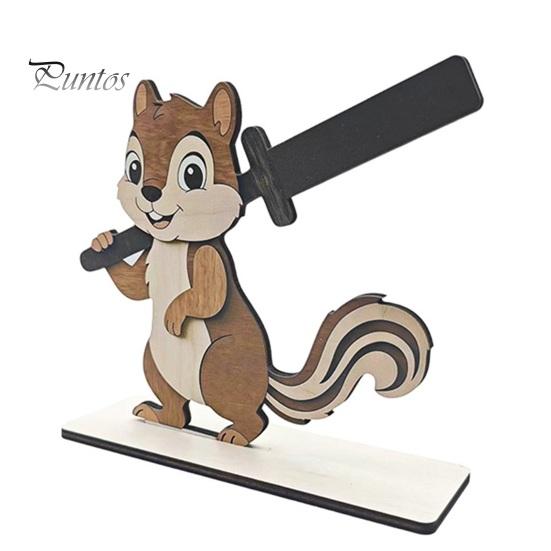 Decorative Kitchen Paper Organizer Funny Animals Wooden Toilet Holder, 3D Animal Bathroom Decor, Cute Cartoon Vertical Countertop Roll Stand