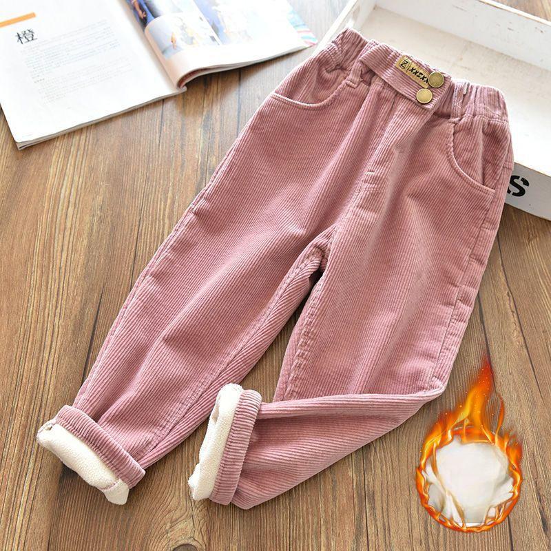 Harem Pants Corduroy Children Outfits Tracksuit Winter Cotton Trousers Kids Outwear Pants Boys Girls Casual Warm Loose Pants