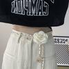 Trendy Ins Style Women's Sweet Floral Waist Chain Belt For Elegant Dress Outfits