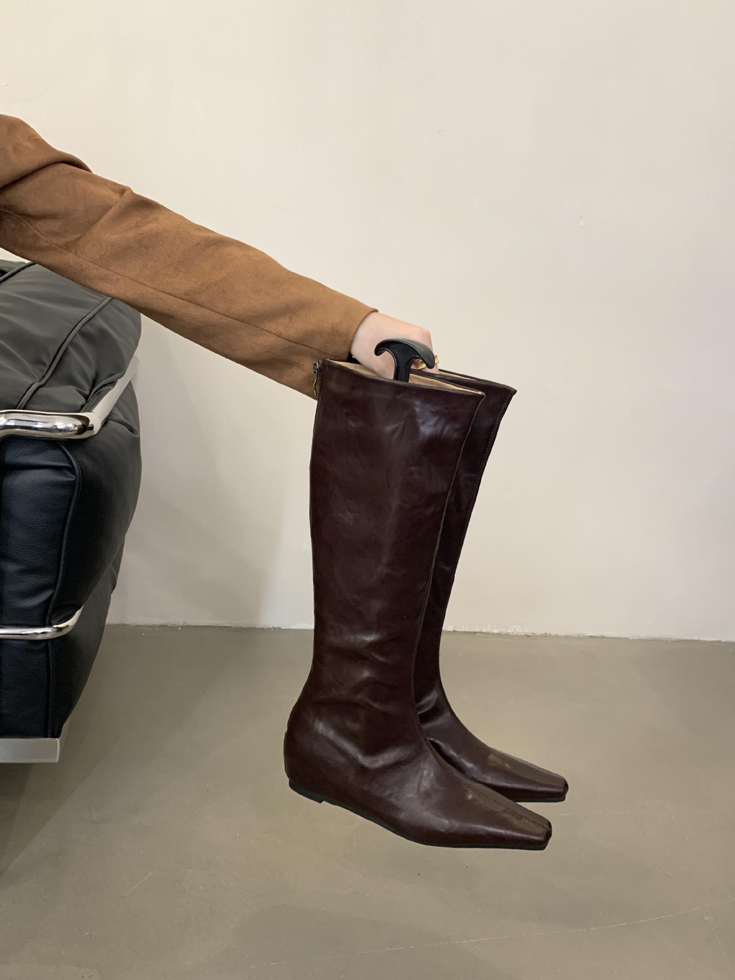 

осень-зима 2025 новые ботфорты тонкие сапоги новые внутренние высокие сапоги ранняя осень женские сапоги тонкие сапоги 39 верблюд