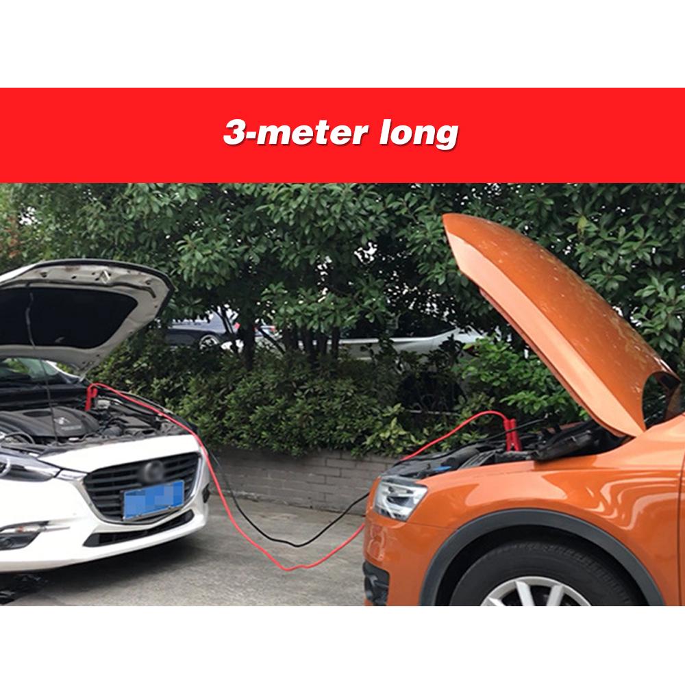 Booster Jumper Cables with Full Insulated Cover Clamps Fine Copper Cable Emergency Power Battery Starter for Car 8.2ft