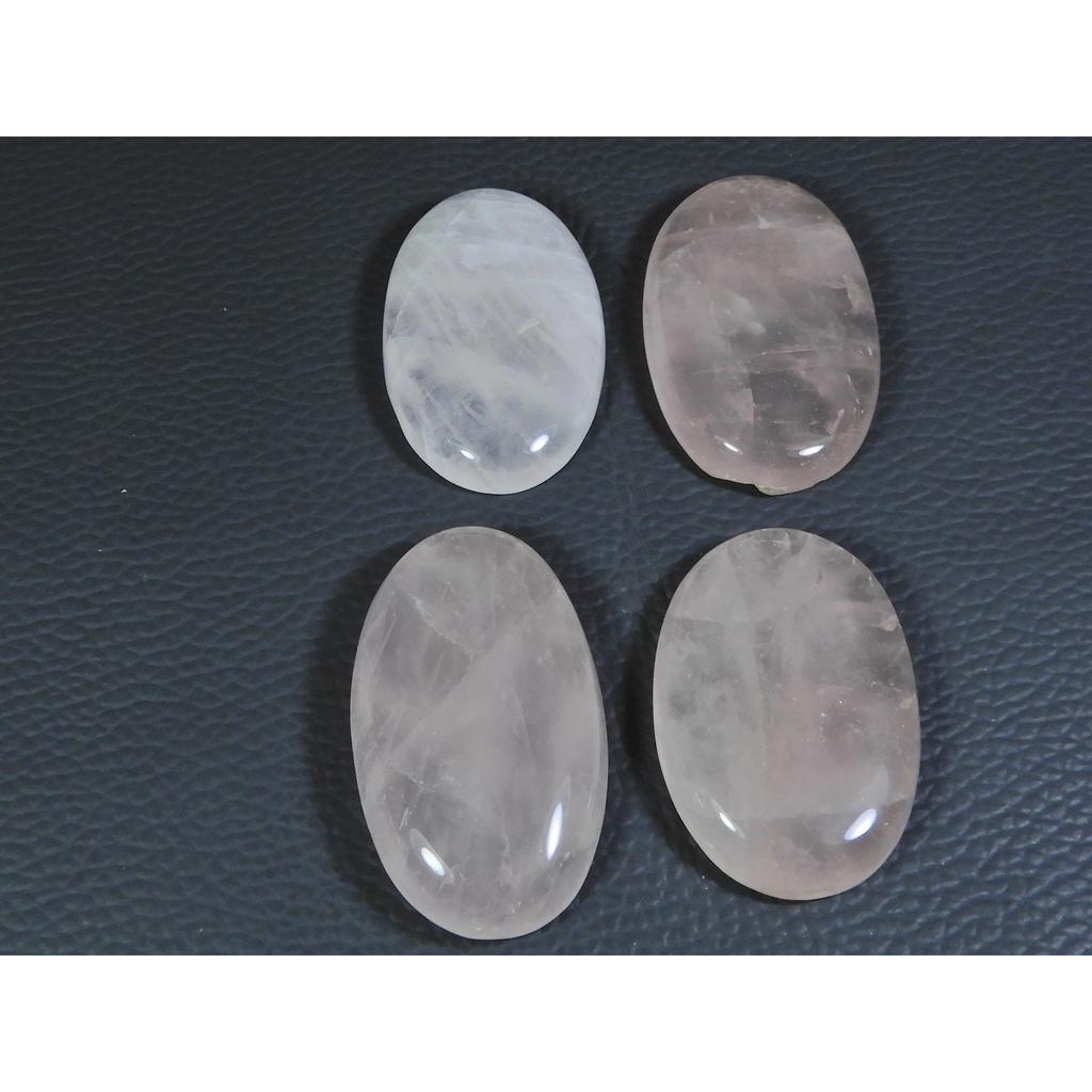 4Pcs Natural Baby Pink Rose Quartz Mix Cabochon Loose Gemstone Lot 291Cts. A-756