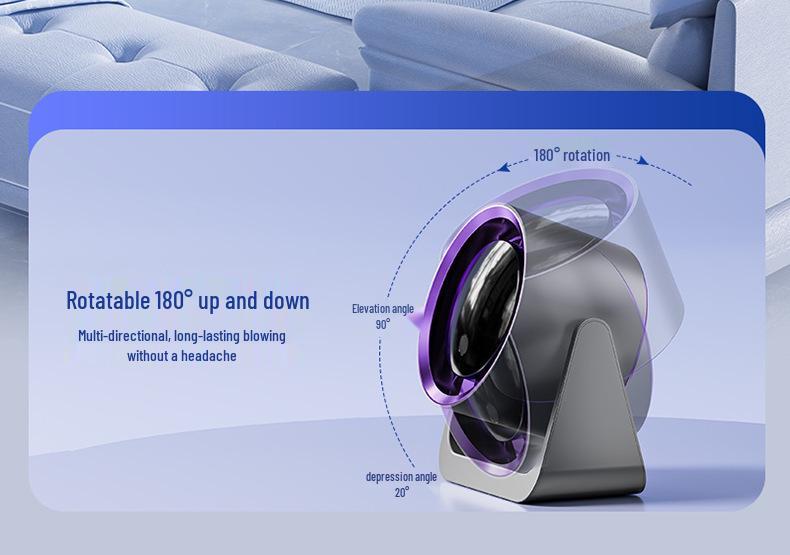 Portable Dormitory Clip Fan - Compact Digital Display for Desktop Circulation