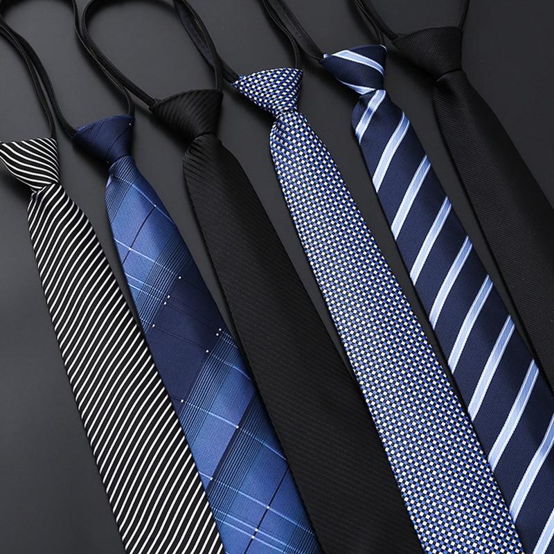 Corbata de negocios para hombre de 8 colores, corbata con cremallera estampada, corbata a rayas para boda del novio, corbatas de moda