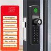 A25F-Tuya Wifi Digital Electronic Smart Door Lock With Biometric Fingerprint Smart Card Password Key Unlock