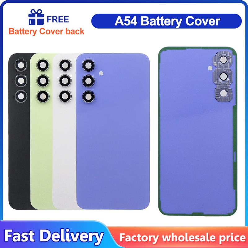 Per Samsung A54 5G A546 SM-A546U Coperchio Posteriore in Vetro Porta Cover Alloggiamento Posteriore Batteria Parte di Ricambio con Lente Fotocamera