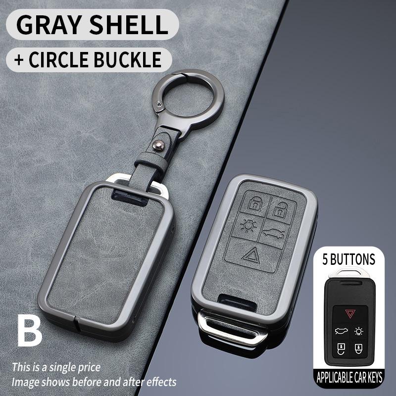 Metal Key Cover for Volvo XC60, XC90, S60, S80L, V60 - Full Shell Protection for Men