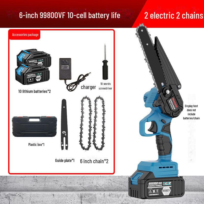 Przenośna bezszczotkowa akumulatorowa piła łańcuchowa - Akumulatorowa piła do przycinania litowo-jonowa do użytku jedną ręką