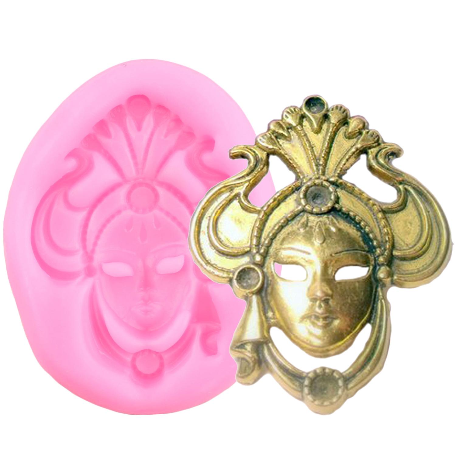 

Маска для лица, силиконовые формы, свадебный кекс, топпер, инструменты для украшения торта из помадки, смола, глина, конфеты, шоколад, форма для мастики серый