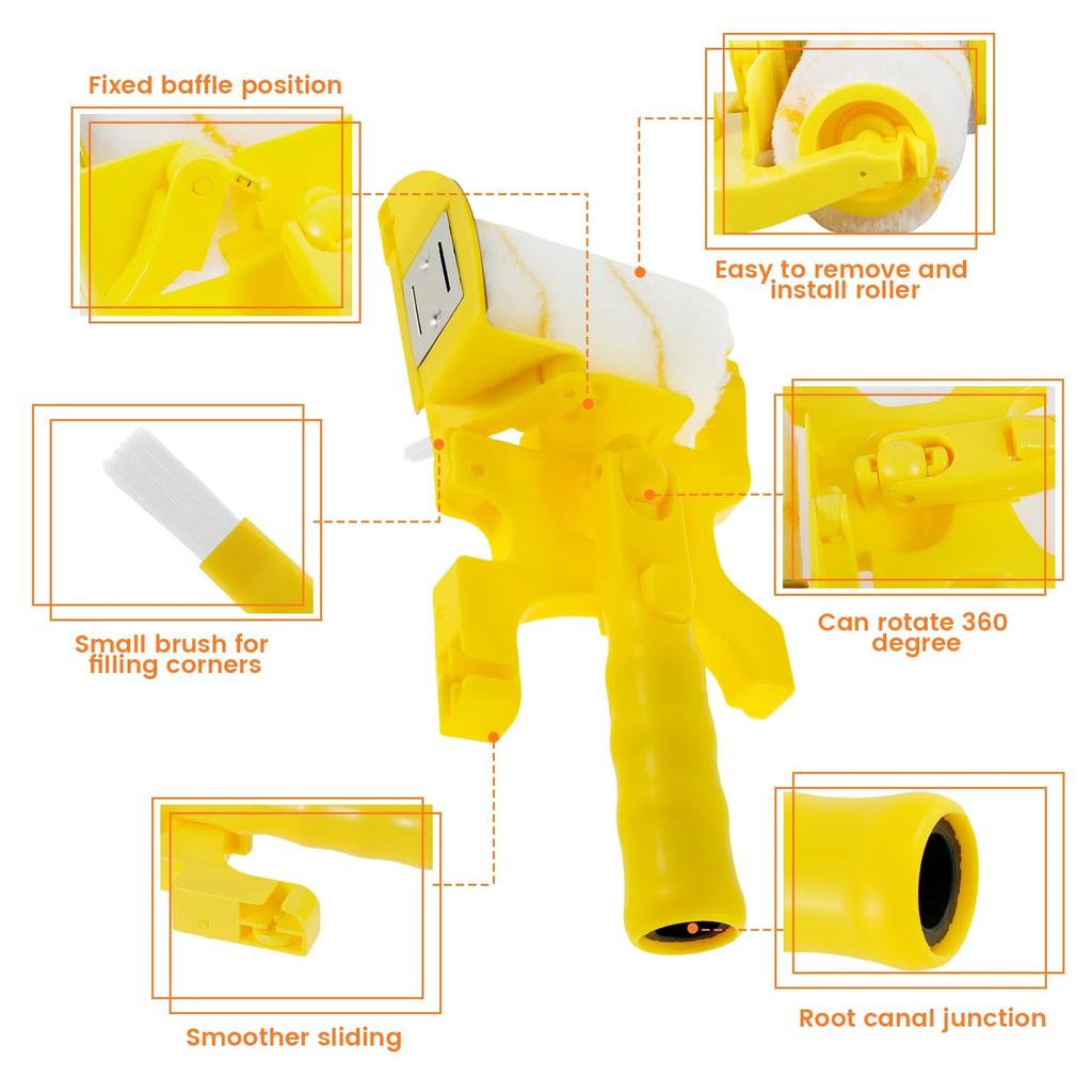 1/2PCS Paint Edger Roller Brush, Paint Edger Combo Kit, Portable Clean-Cut Brush, Home Room Wall Ceiling Indoor Outdoor Painting