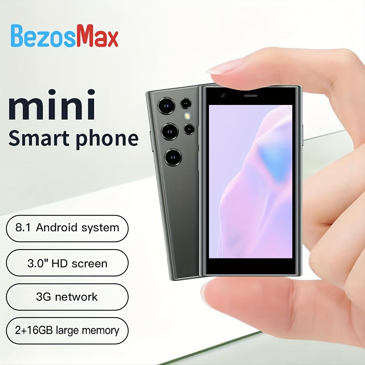 

Мини-смартфон BezosMax, портативный телефон с двумя SIM-картами, 3-дюймовый разблокированный телефон, карманный телефон, 2 ГБ + 16 ГБ для Android 8,1