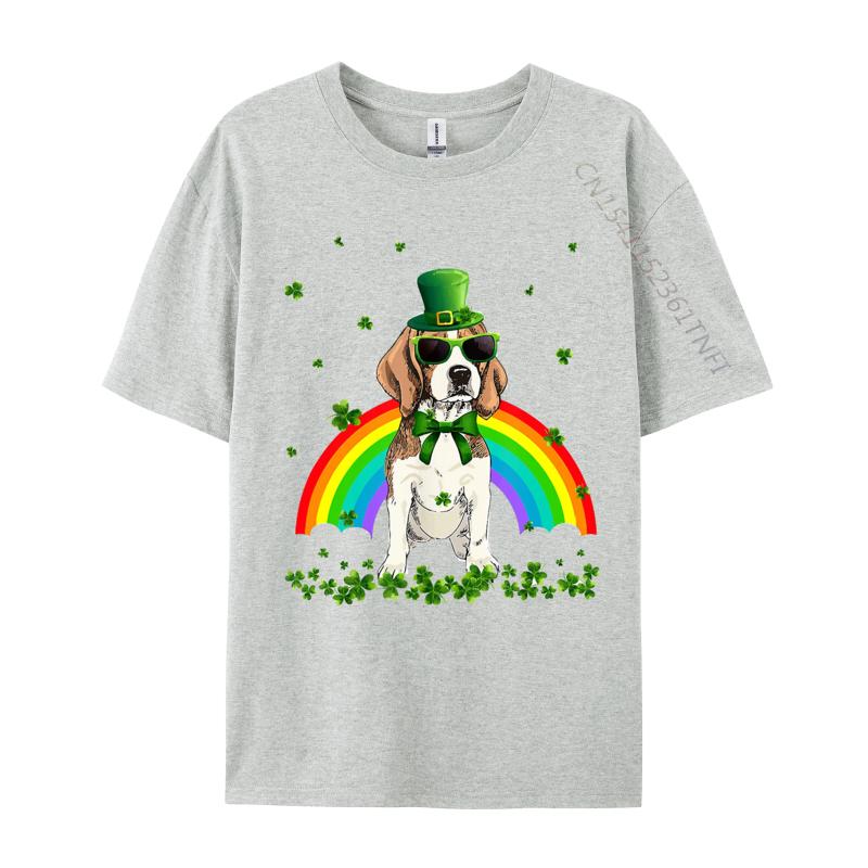 

Beagle St Patricks Day Leprechaun Dog Tshirt Funny Gift TShirt Adult New Coming Party Tops Shirts Cotton T Shirt S