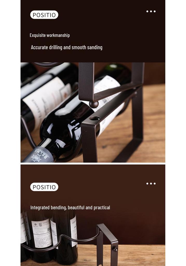 Stackable Iron Wine Rack - Modern Creative Display for Multiple Bottles