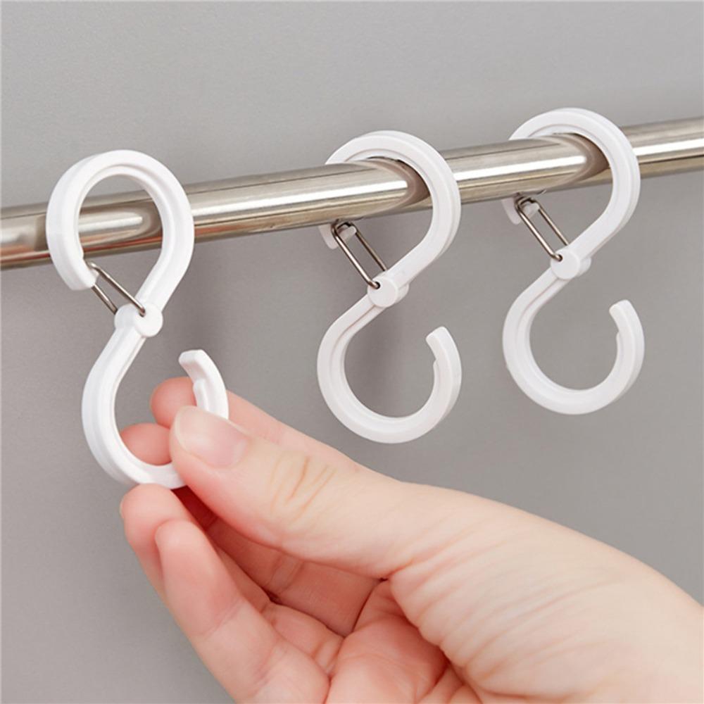 Transparent Closet Hook S Shaped Storage Hook Windproof Storage Organizer Bathroom