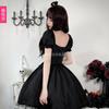 Halloween dark little black dress goth tutu goth nightclub bar lead dancing babe costume