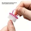 Pack Of 4 Round Head Nail Cleaning Brushes In Macaron Colors For Gentle Nail Hygiene Ergonomic Grip And Portable Travel Friendly Design
