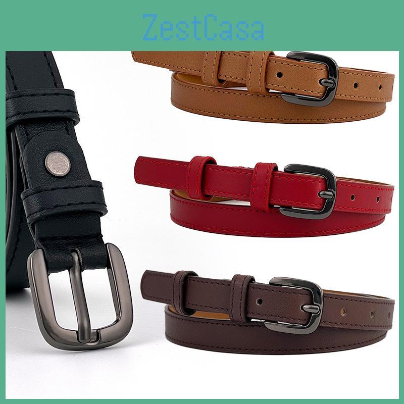 Womens Trendy Cowhide Belt With Alloy Buckle For Daily Office And Outfits Casual