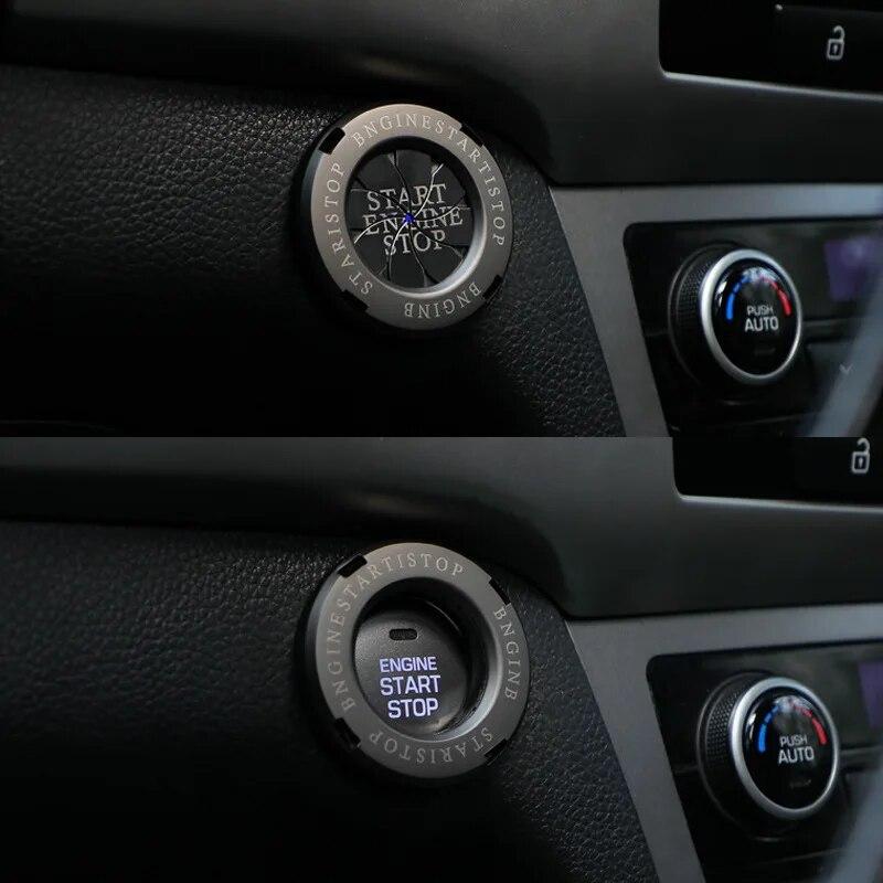 Motorcycle Car Engine Start Stop Button Cover Car Ignition Switch Rotatable Protection Cap Car Interior Accessory Decor Sticker