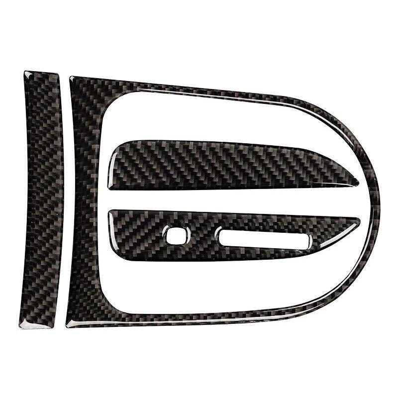 Real Carbon Fiber Car Gear Shift Panel Cover Trim Fit For 2015- Ford Mustang