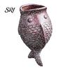 Ivy Wall Planter Fish Shape Mounted Hanging Flower Pot Indoor Outdoor Decorative for Balcony Patio Garden