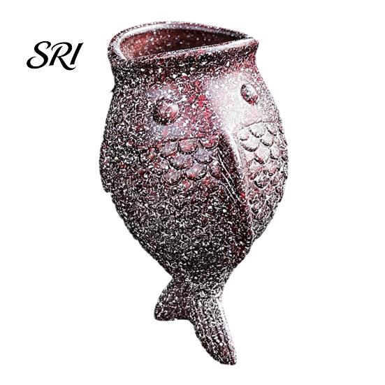Ivy Wall Planter Fish Shape Mounted Hanging Flower Pot Indoor Outdoor Decorative for Balcony Patio Garden